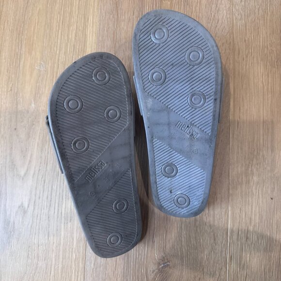 Melissa Beach Slide IV Sandals | Putty Taupe Buckle Slides | Size 6 | Minimalist - Picture 13 of 14